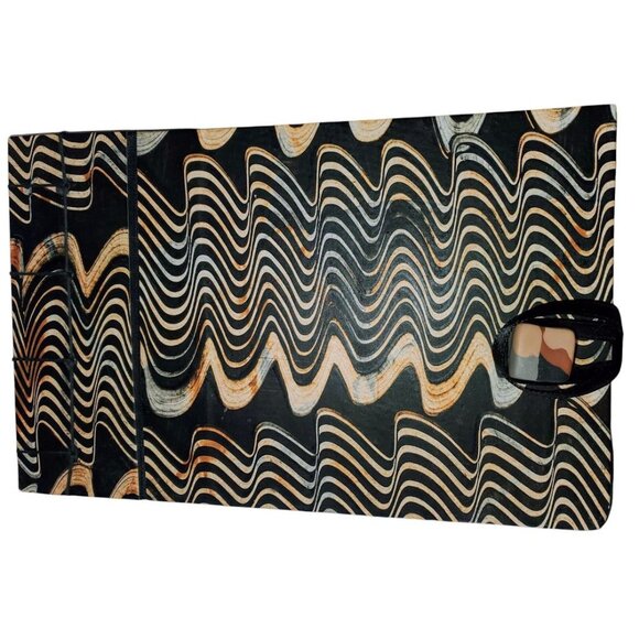 Handmade MCM Sketchbook Marbled Cover Japanese Stab Binding Signed Journal